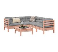 DIVANI DA GIARDINO VIDAXL Set da 6 pz Cuscini Legno Massello Abete Douglas - 3299450