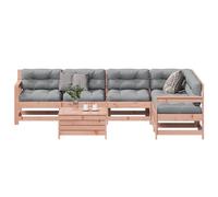 vidaXL Set Divani Giardino 7 pz con Cuscini Legno Massello di Douglas