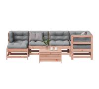 vidaXL Set Divani Giardino 7 pz con Cuscini Legno Massello di Douglas