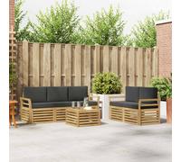 vidaXL Set divani Legno di Acacia Massello