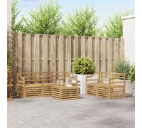 vidaXL Set di divani in legno di acacia solido, mobili da giardino moderni, divano esterno robusto, set sezionale per rilassarsi nel patio, comoda seduta