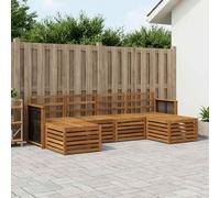 vidaXL Set di divani in legno massello di acacia, divano da giardino moderno, comodo set di mobili, sedie da terrazza durevoli, stile lounge