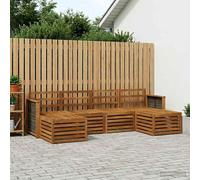 vidaXL Set di divani in legno massello di acacia, divano da giardino moderno, comodo set di mobili, sedie da terrazza durevoli, stile lounge