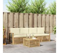 vidaXL Set divani Legno di Acacia Massello, Divano da giardino, moderno, all'aperto, set resistente per patio, lounge, comfort in terrazza