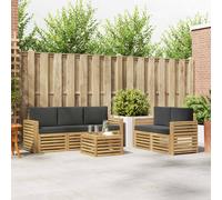 vidaXL Set divani Legno di Acacia Massello