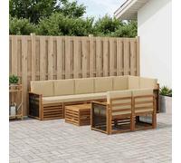 vidaXL Soffasets Divano da Giardino in Legno di Acacia Massello Sezione Modulare Mobili da Esterno Divano Piscina Marrone