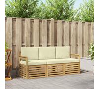 vidaXL Set di divani in legno massello di acacia, divano in legno di acacia, mobili moderni da esterno, seduta resistente alle intemperie per giardino e soluzioni eleganti