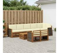 vidaXL Soffasets Divano da Giardino in Legno di Acacia Massello Sezione Modulare Mobili da Esterno Divano Piscina Marrone