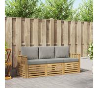 vidaXL Set di divani in legno di acacia massiccio, divano in legno di acacia, set moderni per esterni, sedie resistenti alle intemperie per rilassarsi in giardino