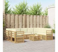 vidaXL Set divani Legno di Acacia Massello, Mobili da giardino, divano outdoor moderno, set angolare per il patio e terrazza, resistente e confortevole