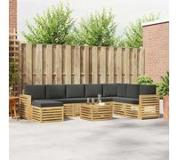 vidaXL Set divani Legno di Acacia Massello