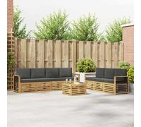 vidaXL Set divani Legno di Acacia Massello, Divano Sezionale da Giardino, Mobili da Patio Resistente, Per Relax e Comfort all'Aperto