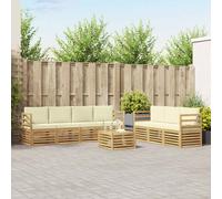 vidaXL Set divani Legno di Acacia Massello, Divano Sezionale da Giardino, Mobili da Patio Resistente, Per Relax e Comfort all'Aperto