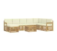 vidaXL Set divani Legno di Acacia Massello, Divano da giardino, arredamento moderno per esterni, set resistente per relax in terrazza