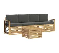 vidaXL Set divani Legno di Acacia Massello, Divano da giardino, moderno, all'aperto, set resistente per patio, lounge, comfort in terrazza