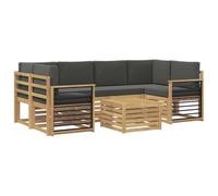 vidaXL Set divani Legno di Acacia Massello, Divano da giardino, set esterno moderno, mobili resistenti per lounge, terrazzo e comfort