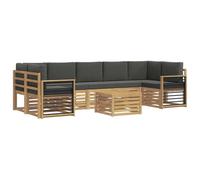 vidaXL Set divani Legno di Acacia Massello, Divano da giardino, set moderno per esterni, arredo resistente per patio, terrazza comoda