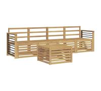vidaXL Set divani Legno di Acacia Massello, Divano da giardino, set moderno per esterni, comodo per il patio e terrazza, resistente e funzionale