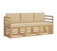 vidaXL Set di divani in legno di acacia solido, mobili da giardino moderni, resistenti alle intemperie, divani in acacia, soluzioni flessibili per il tuo patio