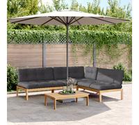 vidaXL Set Divani Pallet Giardino 4pz Cuscini Legno Massello Acacia