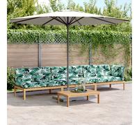 vidaXL Set Divani Pallet Giardino 4pz Cuscini Legno Massello Acacia