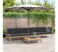 vidaXL Set Divani Pallet Giardino 4pz Cuscini Legno Massello Acacia