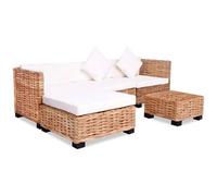 VIDAXL - Set Divano 14 pz in Rattan Naturale