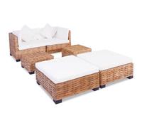 VIDAXL - Set Divano 16 pz in Rattan Naturale