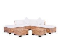 VIDAXL - Set Divano 18 pz in Rattan Naturale