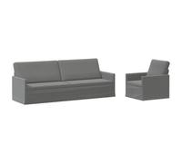 vidaXL Set Divano 2 pz Velluto Grigio Scuro