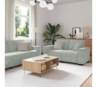 vidaXL Set Divano 3 Pezzi con Cuscini in Velluto Grigio Chiaro