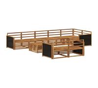 vidaXL Set divano da esterno 9 pezzi, salotto da giardino, robusto divano da esterno, modulare per terrazza, zona seduta e comfort
