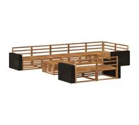 vidaXL Set divano da esterno 9 pezzi, salotto da giardino, robusto divano da esterno, modulare per terrazza, zona seduta e comfort