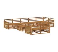 vidaXL Set divano da esterno 9 pezzi, salotto da giardino, robusto divano da esterno, modulare per terrazza, zona seduta e comfort
