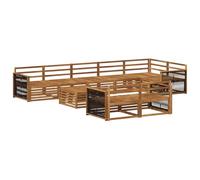vidaXL Set divano da esterno 9 pezzi, salotto da giardino, robusto divano da esterno, modulare per terrazza, zona seduta e comfort
