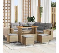 vidaXL Set Divano da Giardino 10 pz 7-Numero di posti
