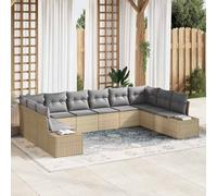vidaXL Set Divano da Giardino 10 pz 9-Numero di posti
