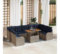 Set Divano da Giardino 10 pz 9-Numero di posti