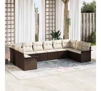 DIVANO DA GIARDINO VIDAXL Set di 10 pezzi, in polyrattan, 85 x 344 x 187,5 cm