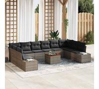 vidaXL Set Divano da Giardino 11 pcs Grigio