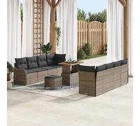 vidaXL Set Divano da Giardino 11 pcs Grigio 90 x 55 x 71 cm