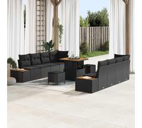DIVANI DA GIARDINO VIDAXL Acciaio verniciato a polvere, Rattan sintetico, 62x231x85 cm