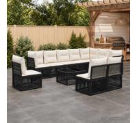 vidaXL Set di divani da giardino, 11 pezzi, in rattan sintetico, set di divani moderni per giardino, mobili resistenti alle intemperie, rilassati nel tuo patio con stile