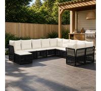 vidaXL Set di divani da giardino, 11 pezzi, in rattan sintetico, set di divani moderni per giardino, mobili da patio, sedute fuori casa, stile e comfort