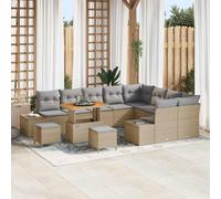 vidaXL Set di divani da Giardino in 12 Pezzi con Cuscini. Ha Uno Stile Contemporaneo in Beige e Grigio Chiaro. può ospitare Fino a 6 Persone. È Resistente agli UV ed è Fatto in polyrattan, Perfetto