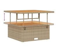 vidaXL Set Divano da Giardino 12 Pezzi con Cuscini Beige Polyrattan AcaciaSet giardino relax