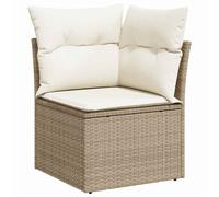 vidaXL Set Divano da Giardino 12 pz 7 posto Beige Poly Rattan