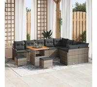 vidaXL Set Divano da Giardino 12 pz Grigio polyrattan