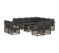 vidaXL Set Divano da Giardino 12 pz Grigio polyrattan