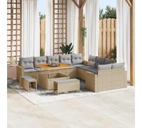 vidaXL Set Divano da Giardino 13 pcs Beige polyrattan